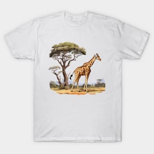 Watercolor Giraffe T-Shirt